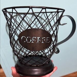 Boston K cup rustic Black Metal Coffee  Holder